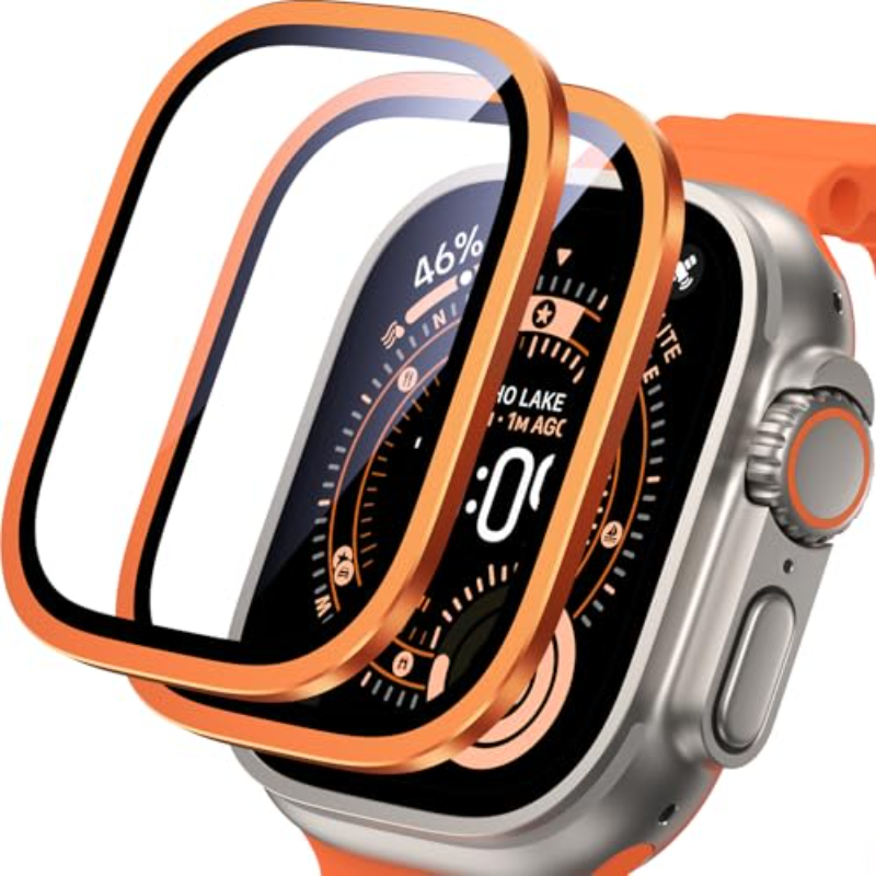 قطعتان من الزجاج المقوى المعدن - مراجعة Smartwatch Case وسعره