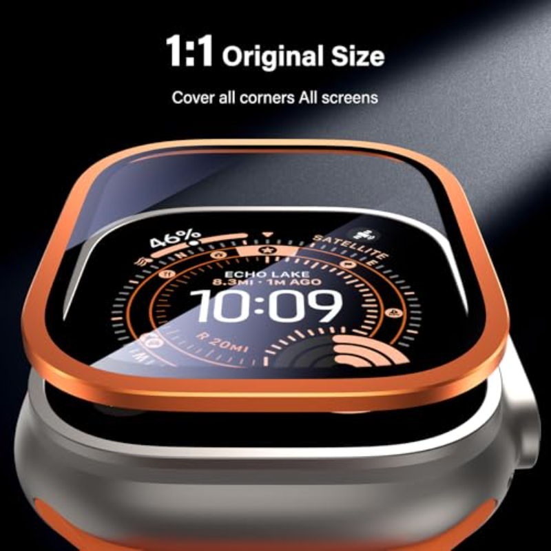 قطعتان من الزجاج المقوى المعدن - مراجعة Smartwatch Case وسعره
