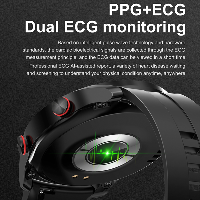 ECG + PPG بلوتوث دعوة ساعة ذكي - مراجعة Smartwatch Custom وسعره