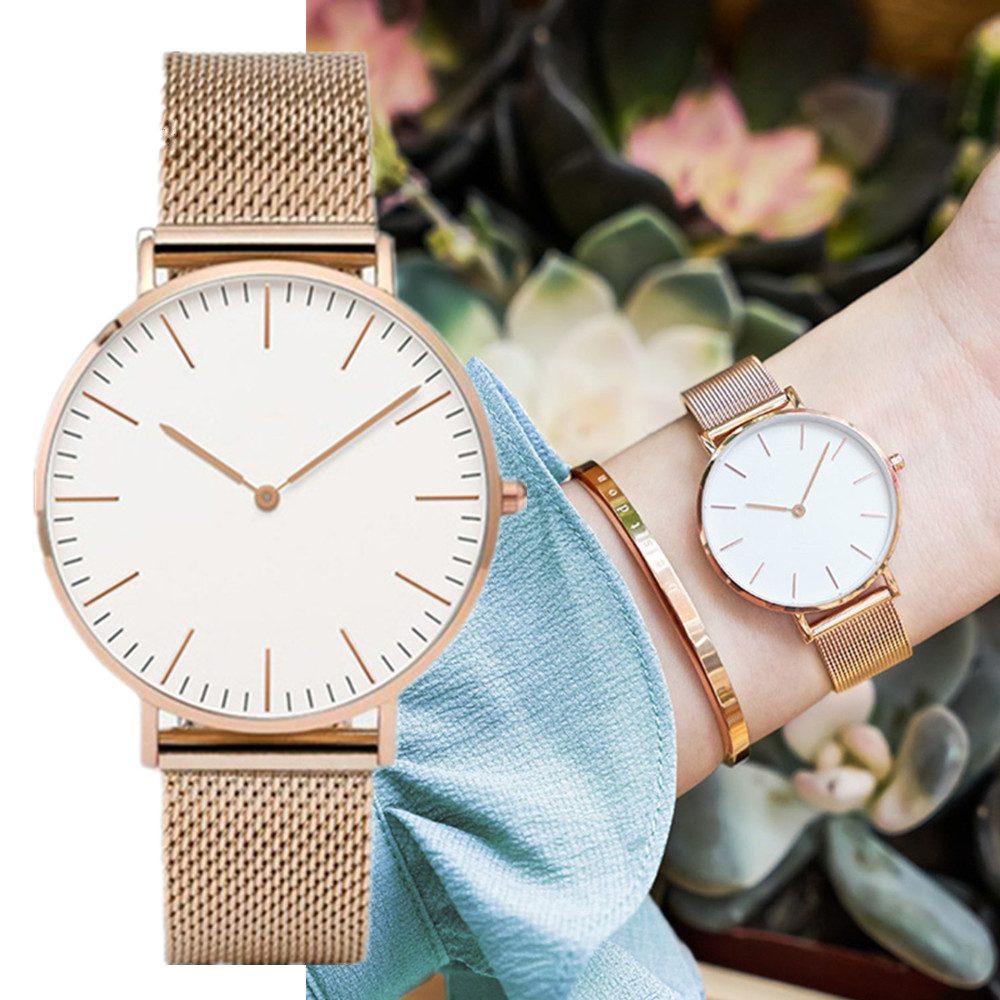 ساعة يد كوارتز بحزام شبكي من ا - مراجعة Stainless Mesh Band وسعره