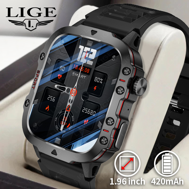 LIGE ساعة ذكية خارجية للرجال ش - مراجعة Smartwatch Faces وسعره