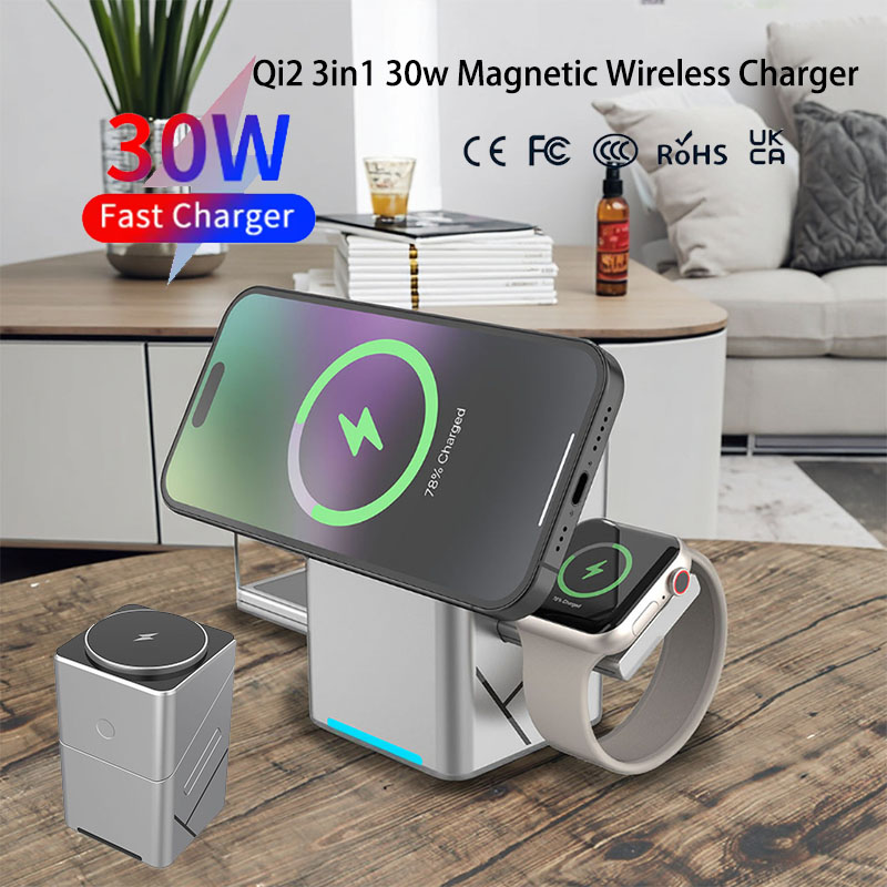 شاحن لاسلكي متعدد الوظائف 3 في - مراجعة Smartwatch Touch وسعره