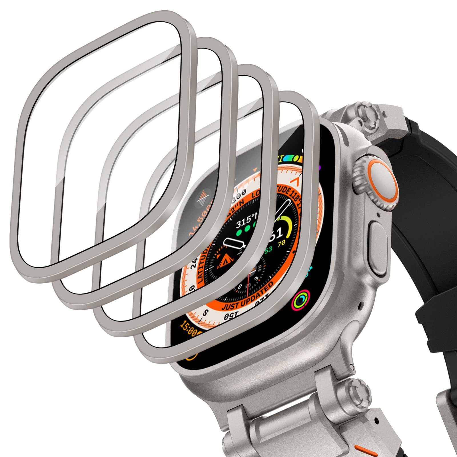 Aluminium Alloy Case+Tempered  - مراجعة Smartwatch Case وسعره