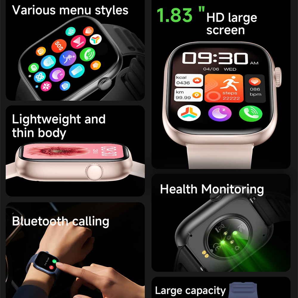 ساعة ذكية رياضية للرجال والنسا - مراجعة Smartwatch Custom وسعره