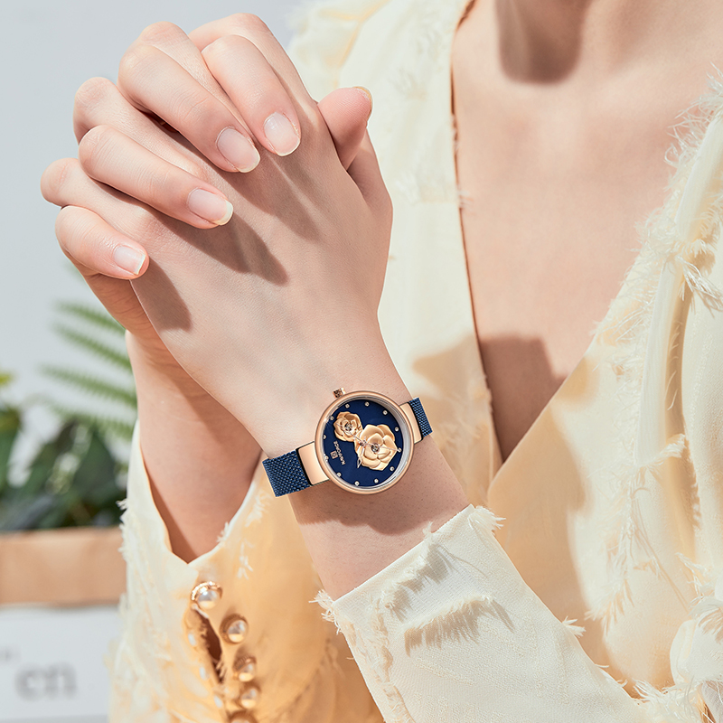 طقم ساعات نسائية فاخرة من NAVI - مراجعة Stainless Mesh Band وسعره